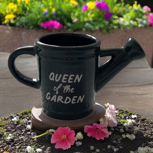 Queen of the garden watering can mug