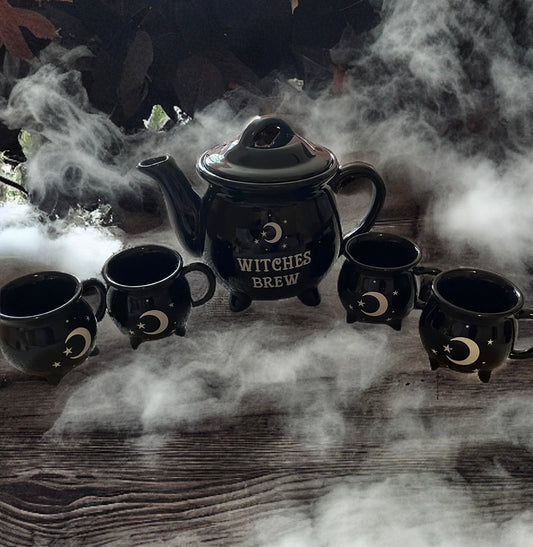 Witches Brew Cauldron Tea Set